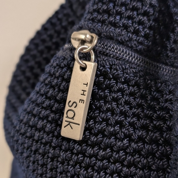 The Sak Navy Blue Dylan Crochet Drawstring Bucket Backpack Bag main image 11